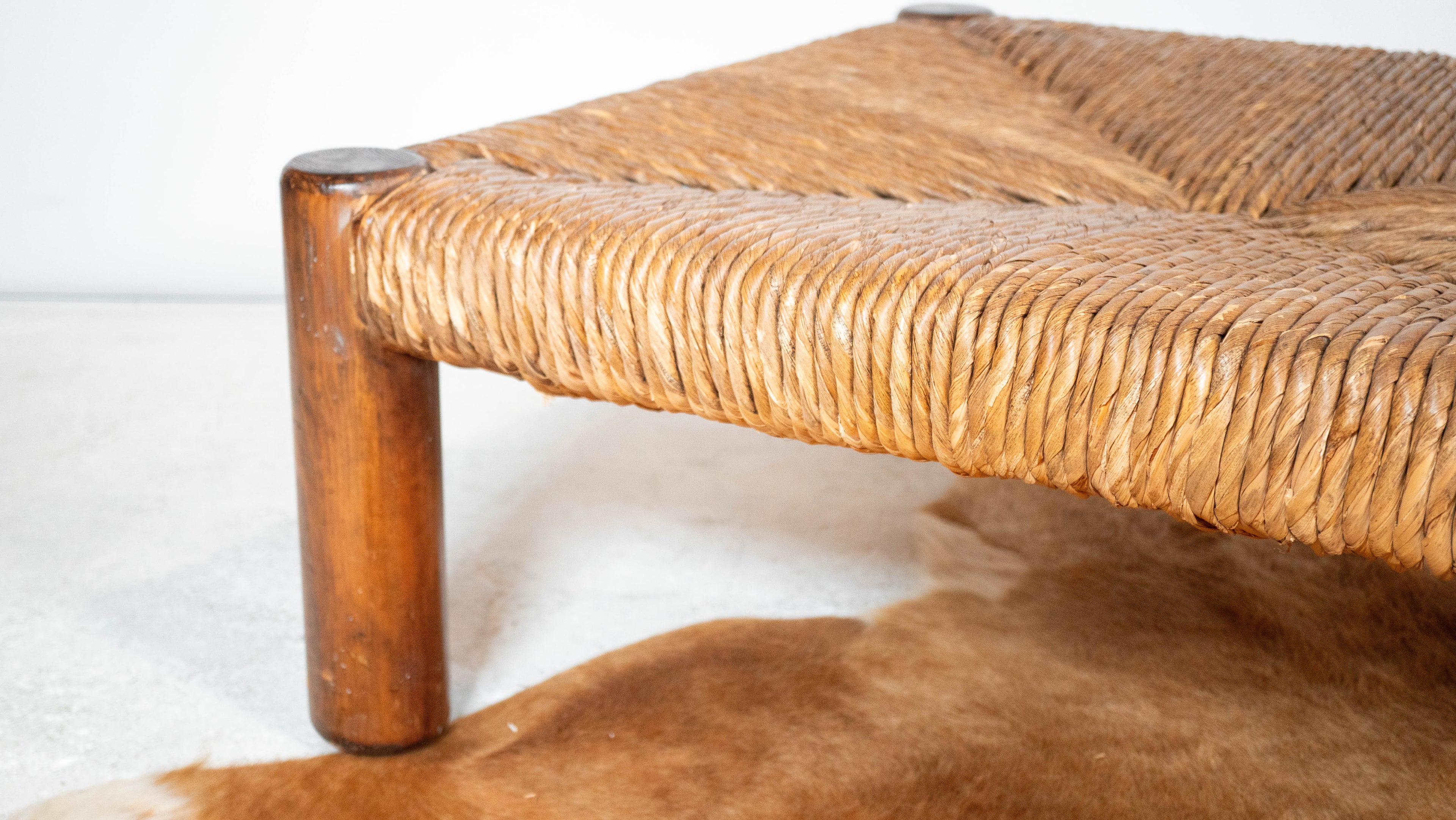 Rustic 'Montana' Ottomans by Michael Taylor for Kreiss