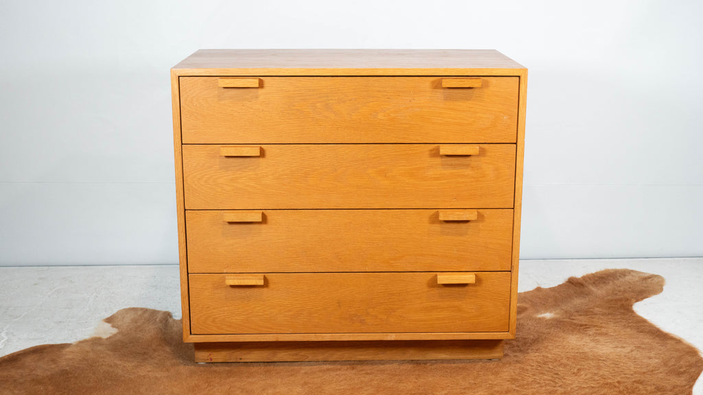 1980s Charles Webb White Oak Four Drawer Chest Dresser