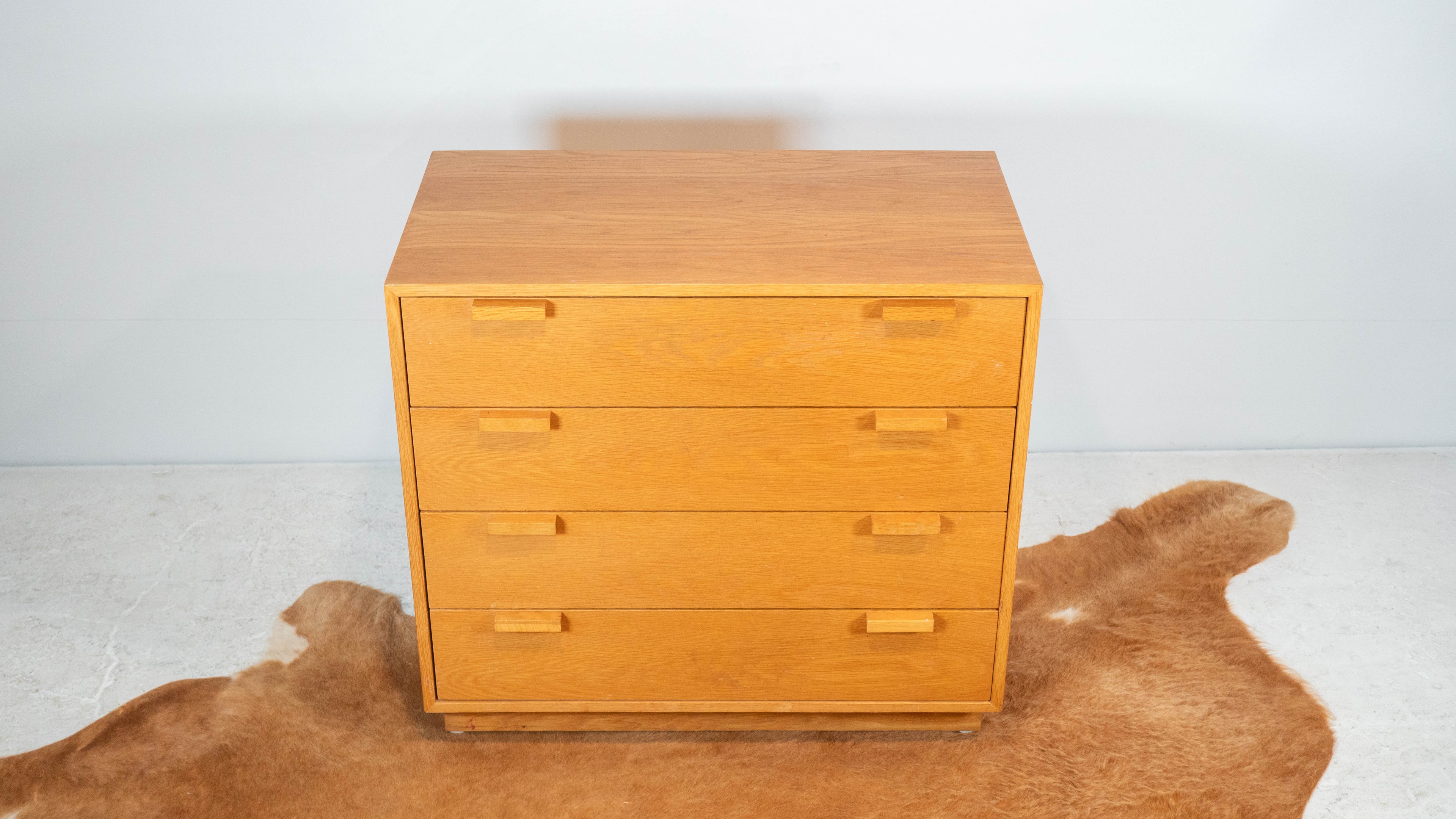 1980s Charles Webb White Oak Four Drawer Chest Dresser
