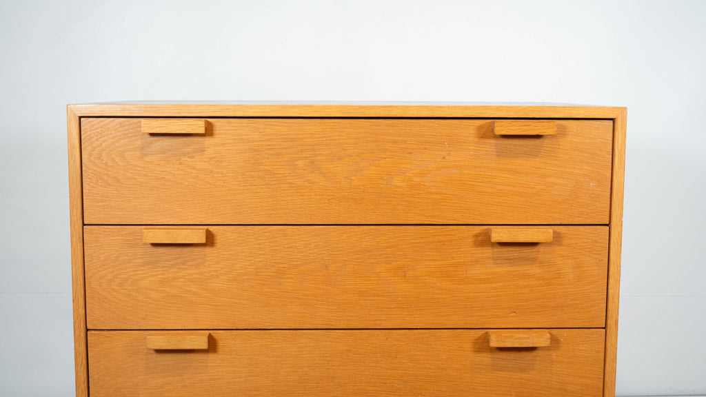 1980s Charles Webb White Oak Four Drawer Chest Dresser