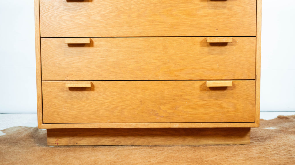 1980s Charles Webb White Oak Four Drawer Chest Dresser