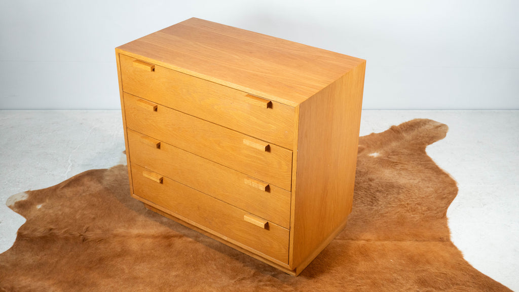 1980s Charles Webb White Oak Four Drawer Chest Dresser