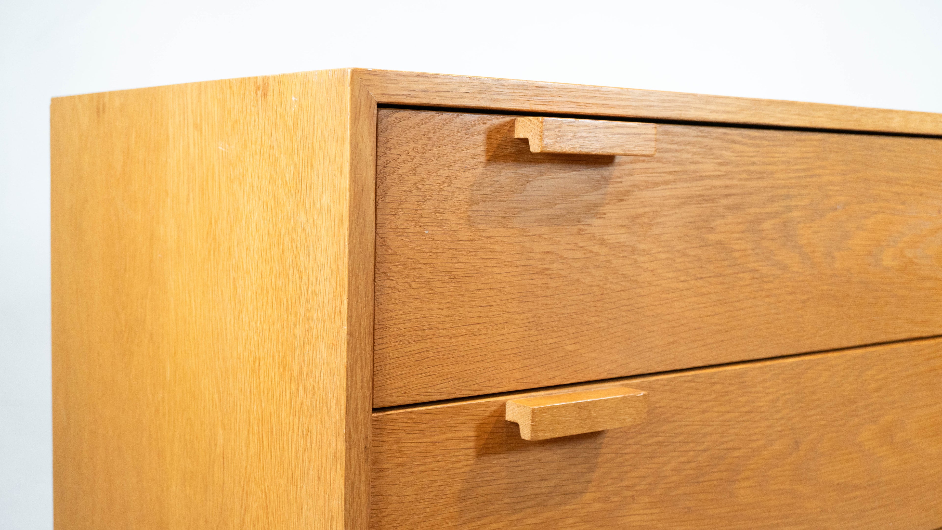 1980s Charles Webb White Oak Four Drawer Chest Dresser