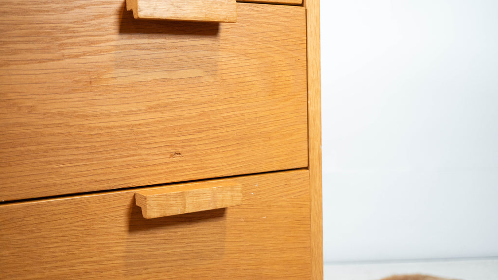 1980s Charles Webb White Oak Four Drawer Chest Dresser