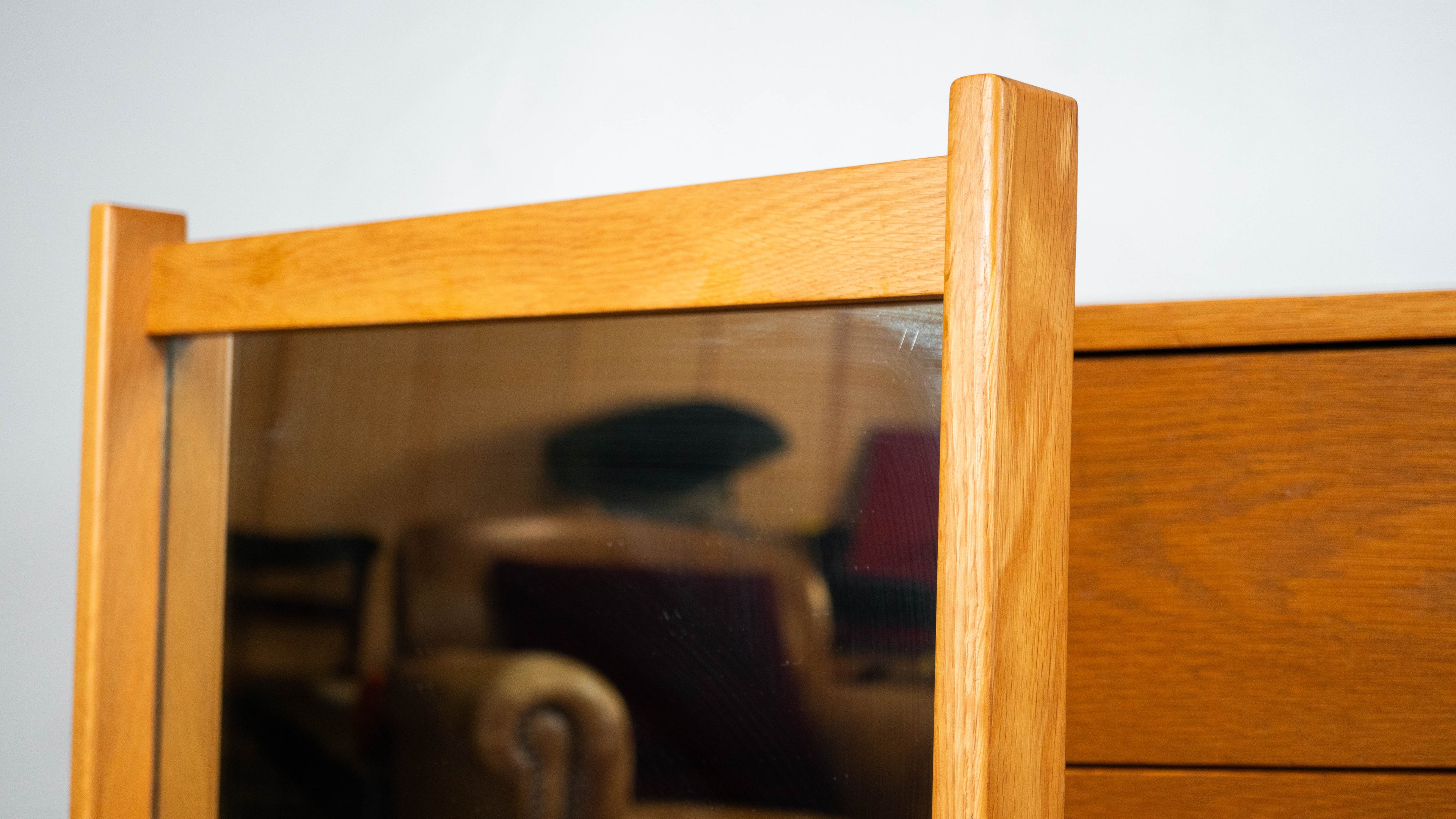 Vintage Charles Webb White Oak Mirror