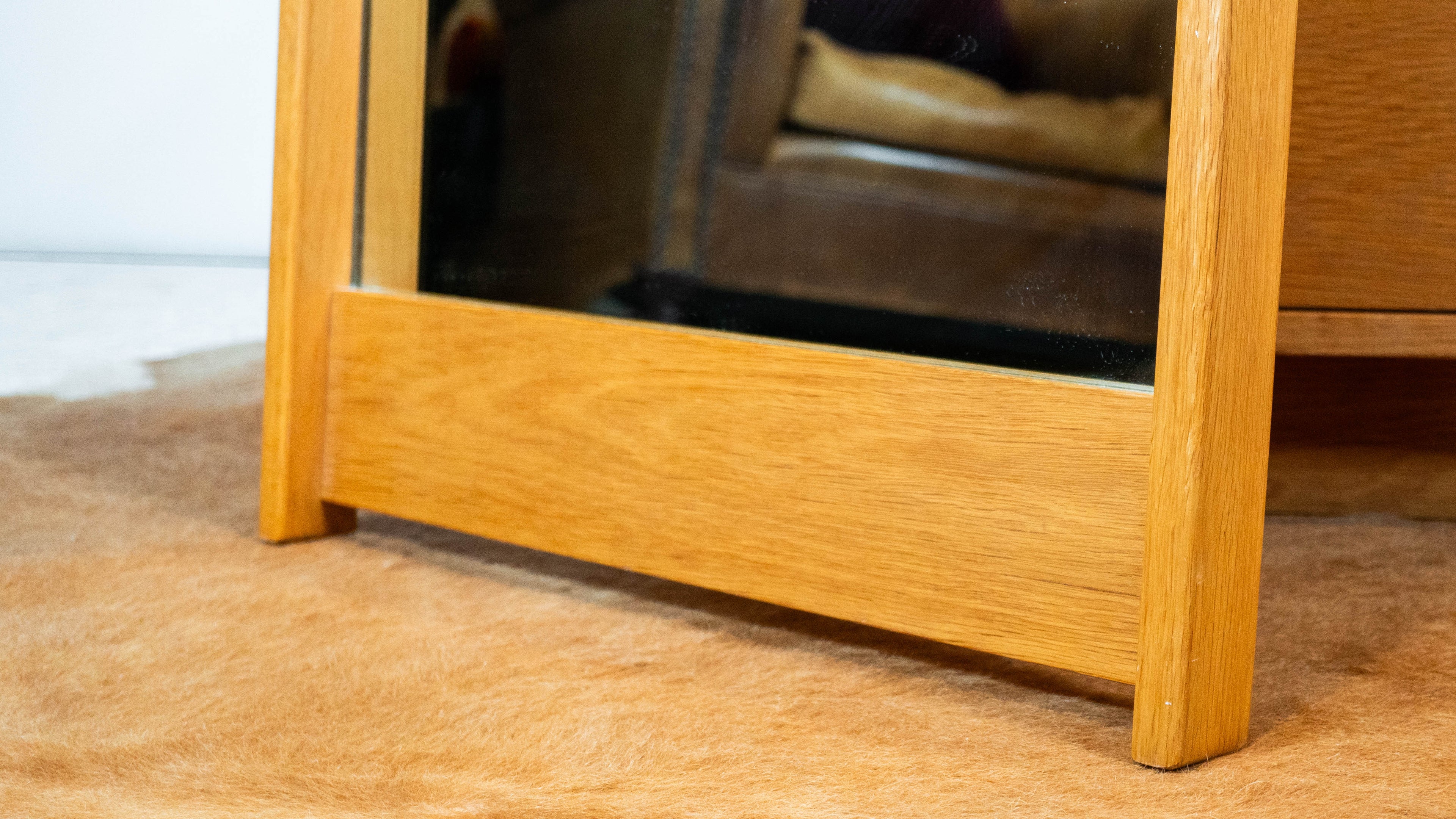 Vintage Charles Webb White Oak Mirror