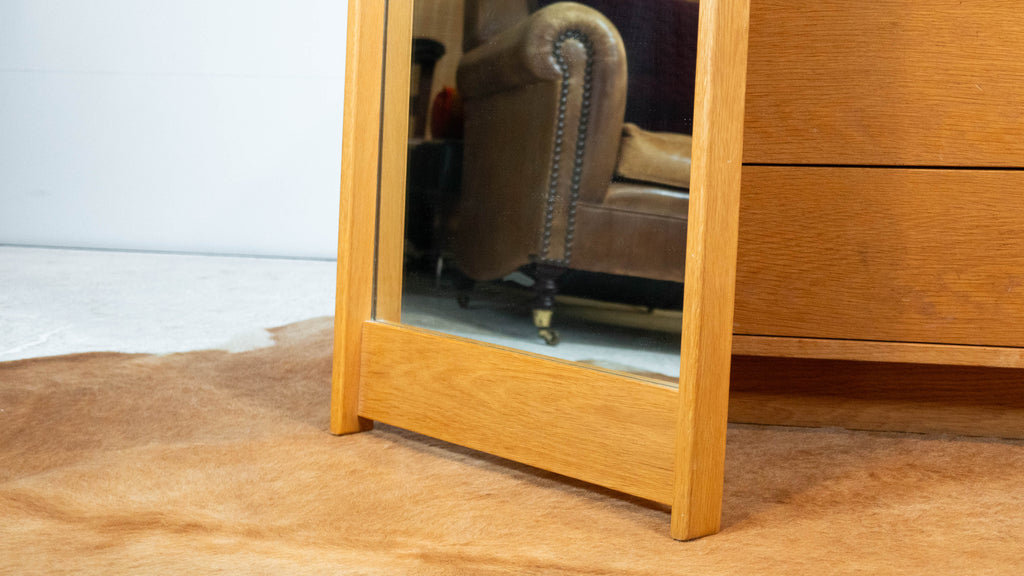 Vintage Charles Webb White Oak Mirror