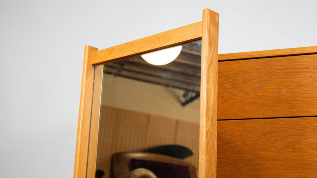 Vintage Charles Webb White Oak Mirror