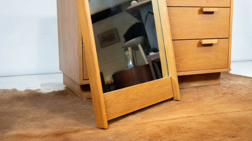 Vintage Charles Webb White Oak Mirror
