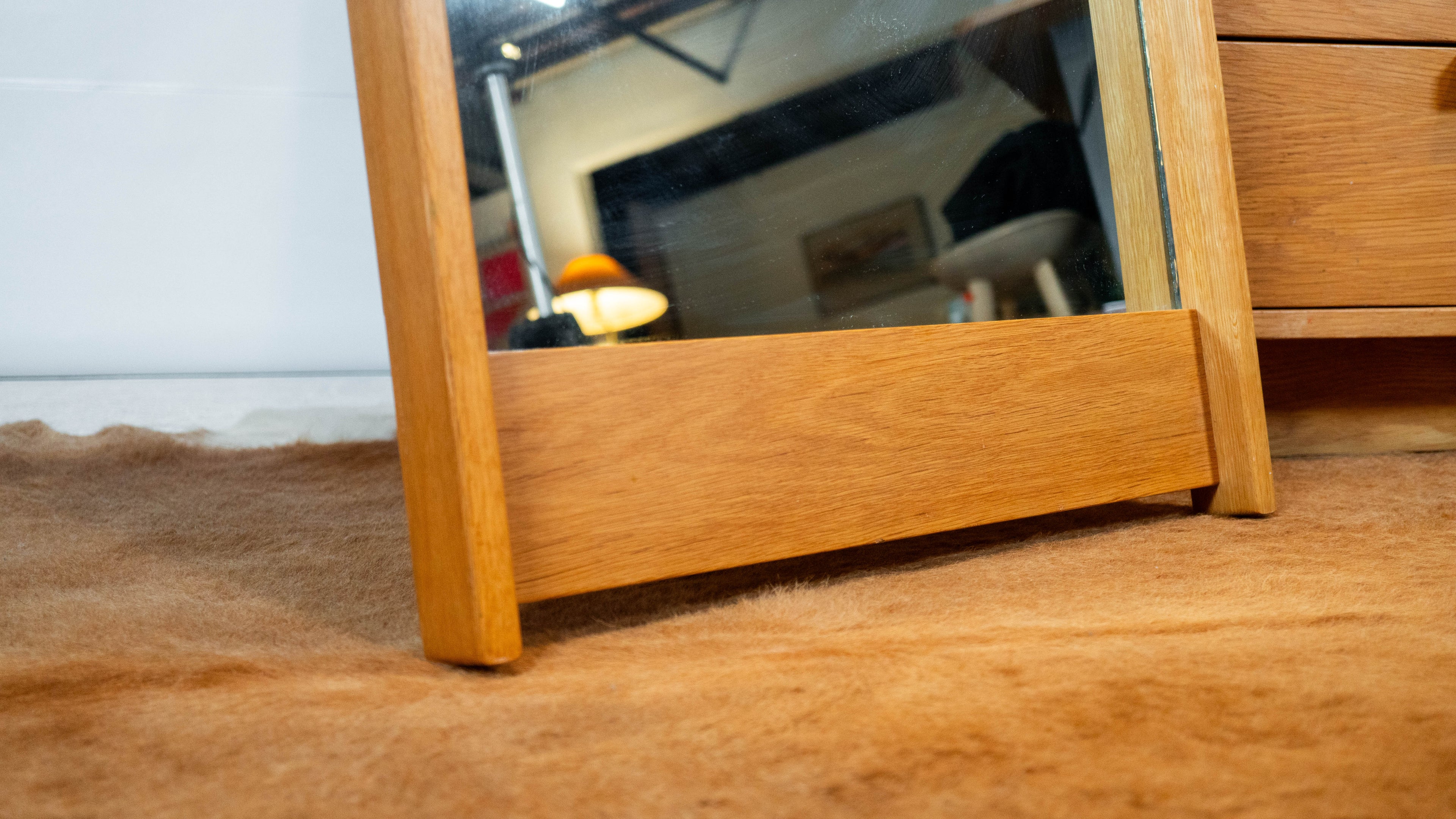 Vintage Charles Webb White Oak Mirror