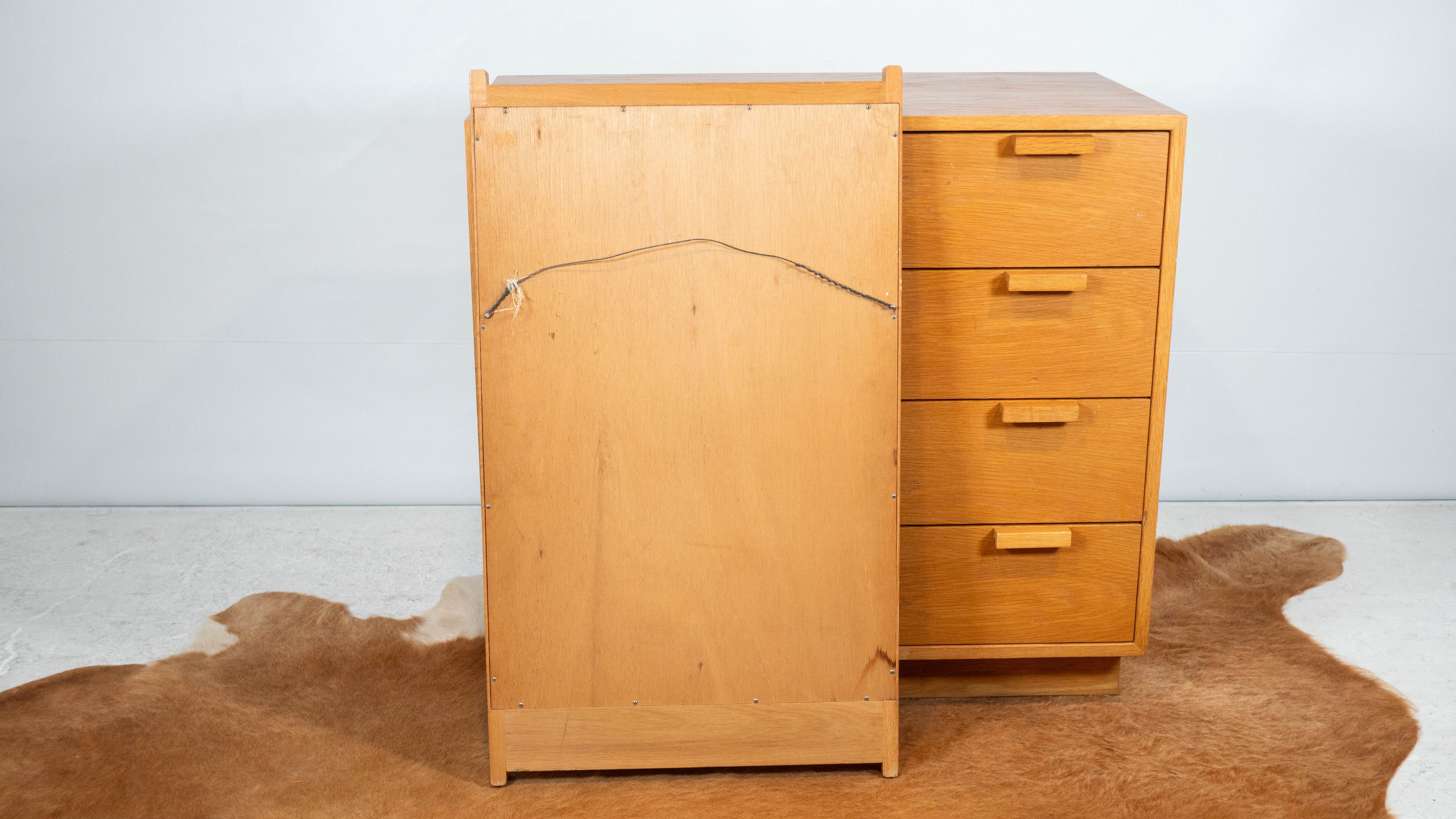 Vintage Charles Webb White Oak Mirror