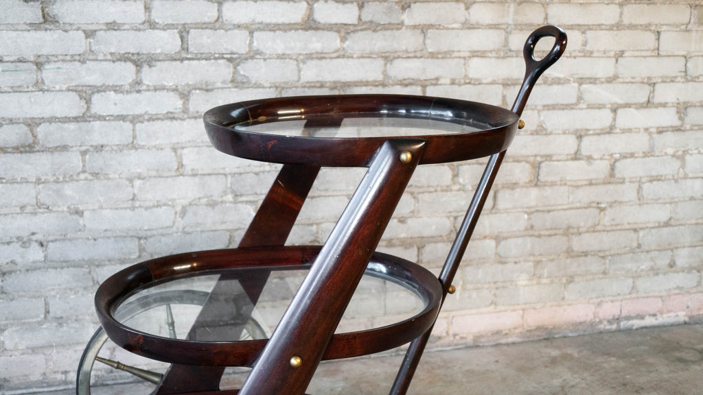 Vintage Serving Trolley by Aldo Tura, c. 1980s