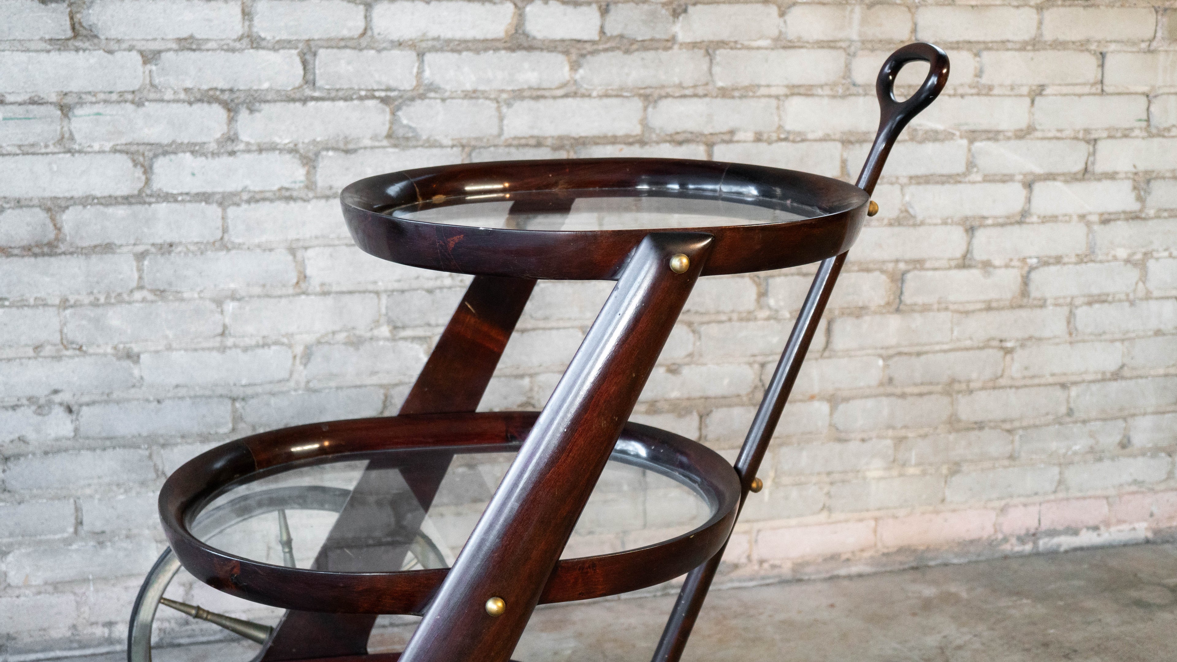 Vintage Serving Trolley by Aldo Tura, c. 1980s