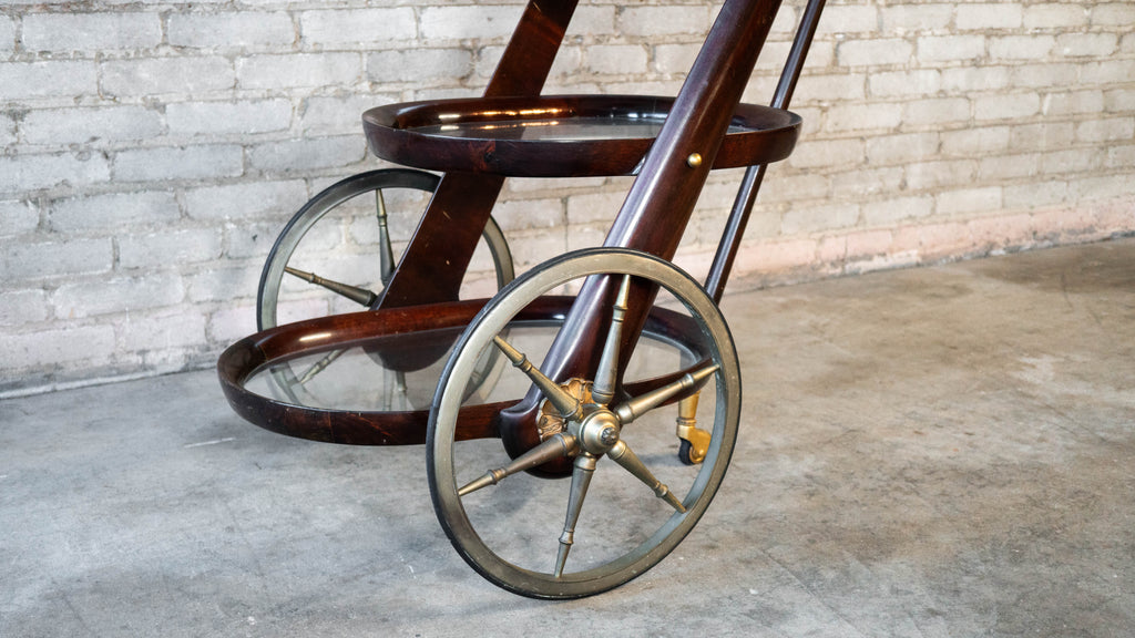 Vintage Serving Trolley by Aldo Tura, c. 1980s