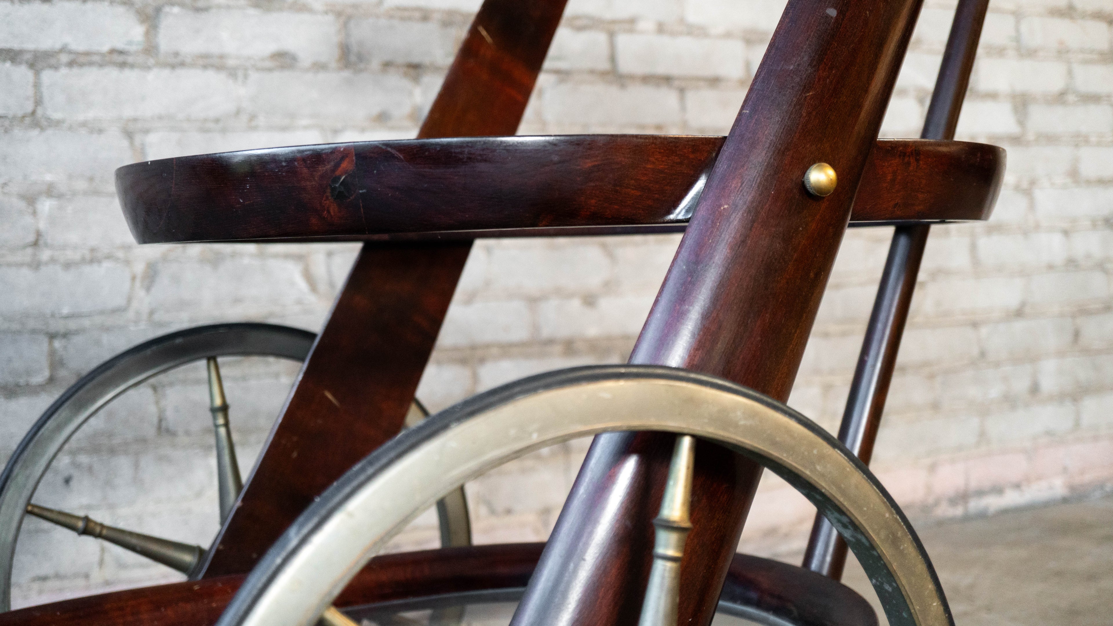 Vintage Serving Trolley by Aldo Tura, c. 1980s