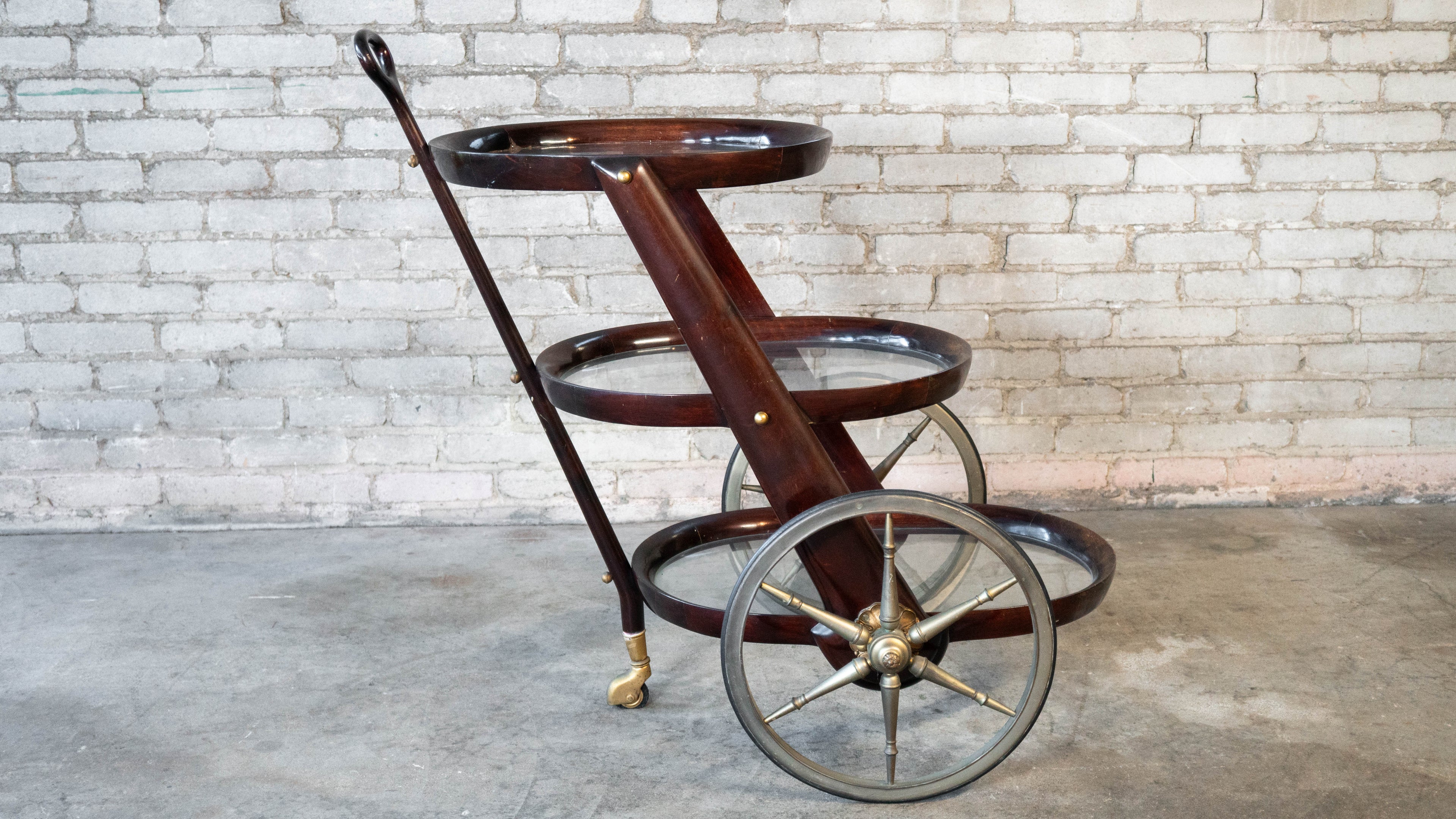 Vintage Serving Trolley by Aldo Tura, c. 1980s