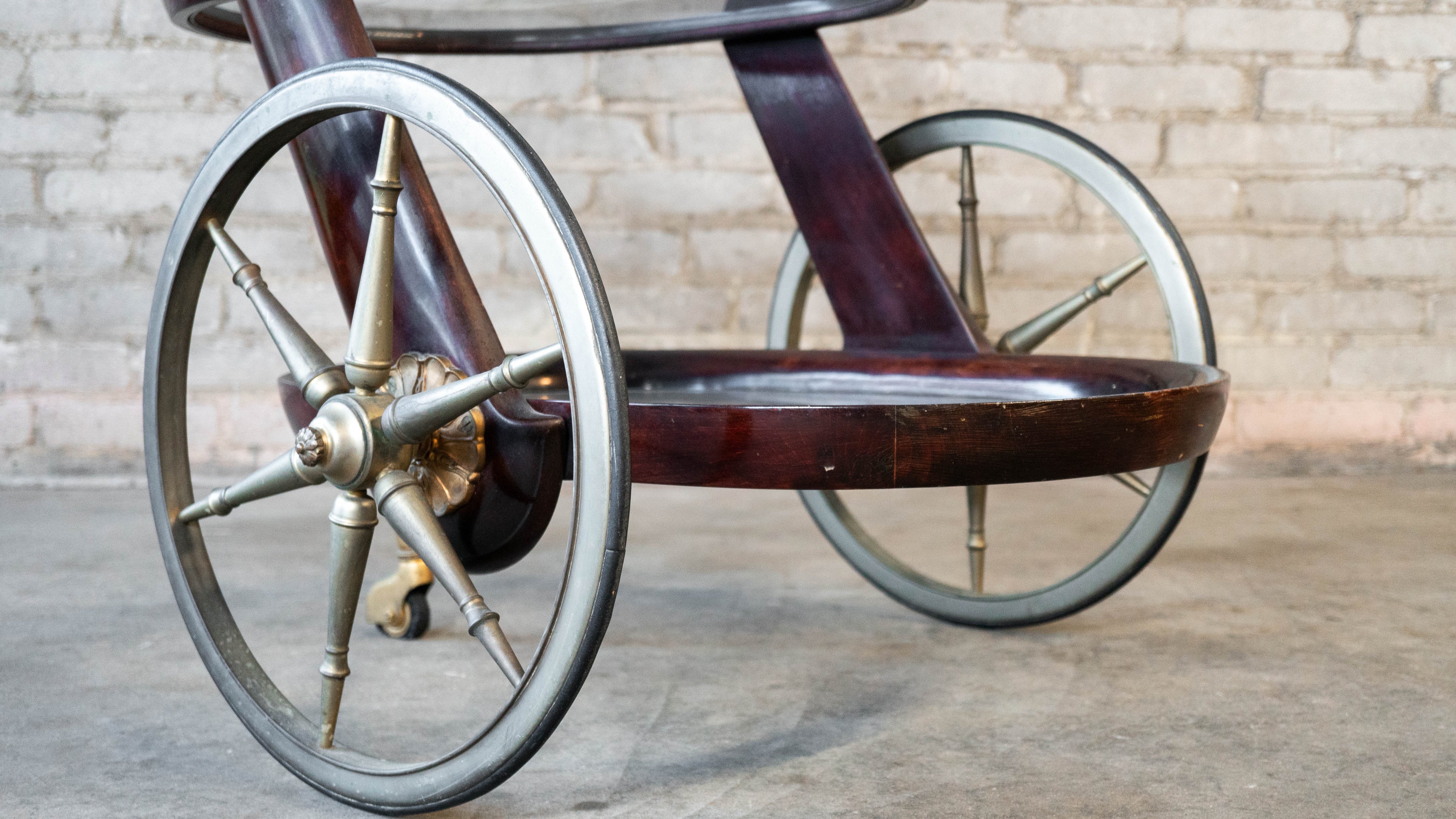 Vintage Serving Trolley by Aldo Tura, c. 1980s