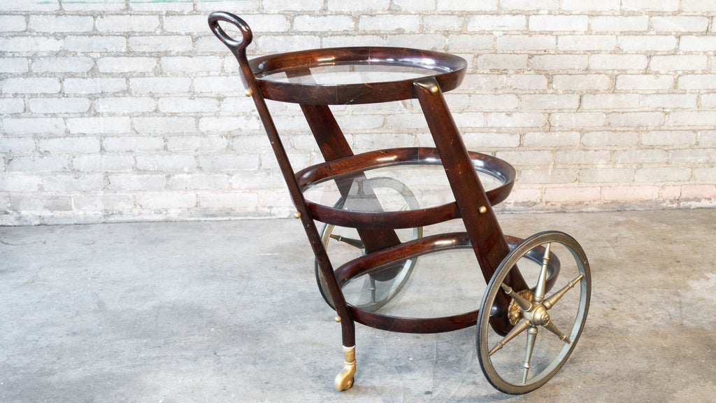 Vintage Serving Trolley by Aldo Tura, c. 1980s