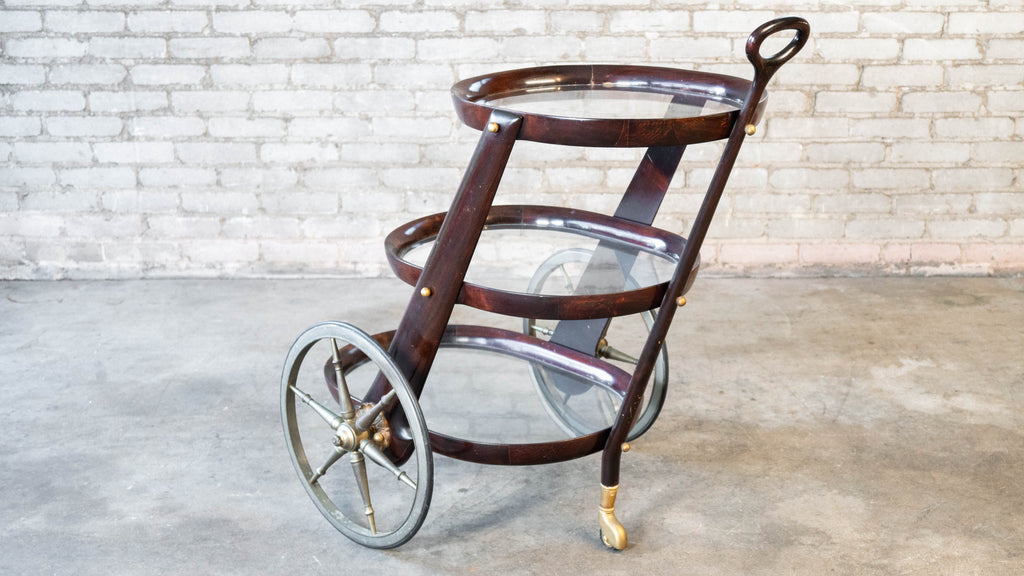 Vintage Serving Trolley by Aldo Tura, c. 1980s