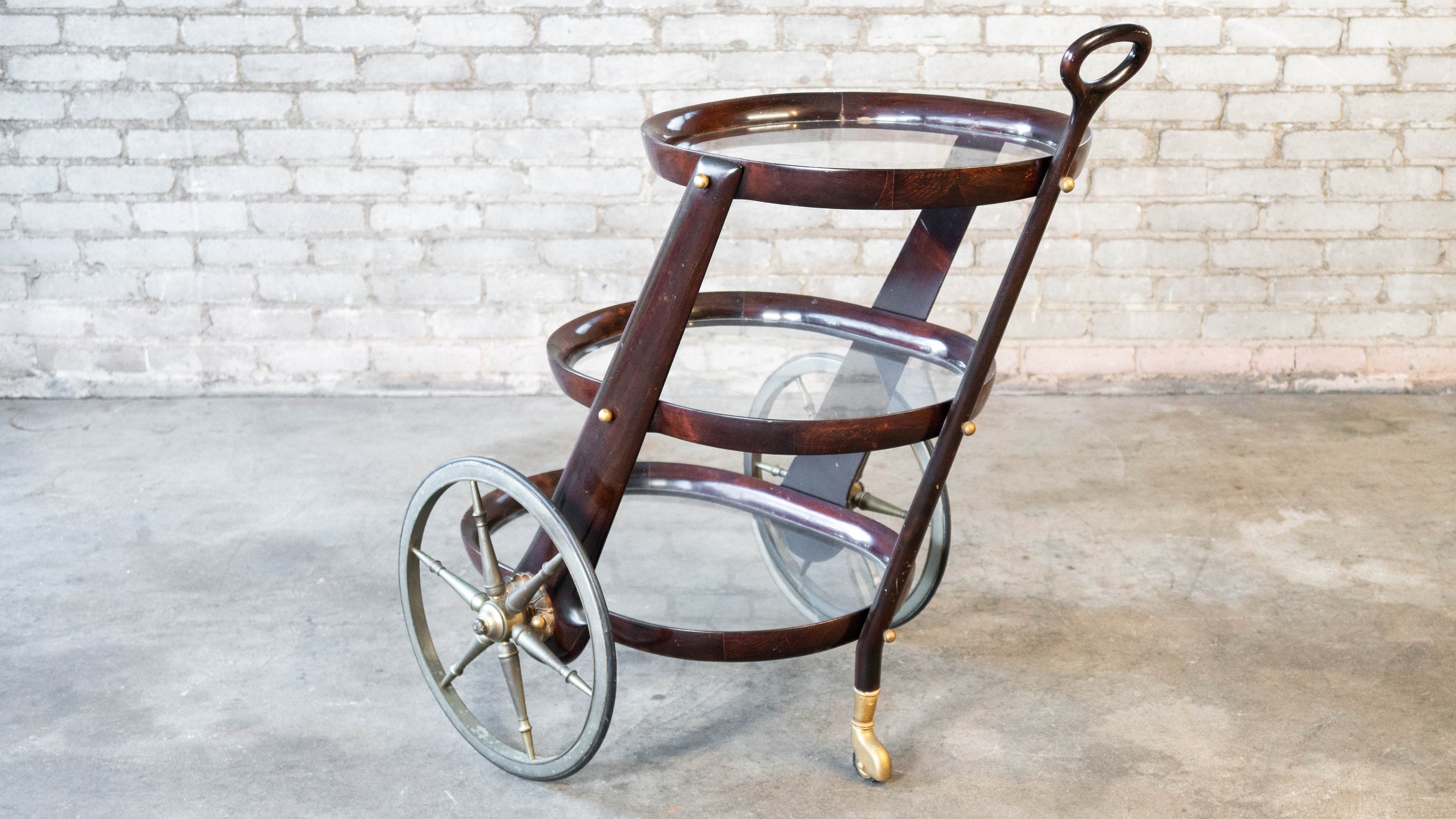 Vintage Serving Trolley by Aldo Tura, c. 1980s