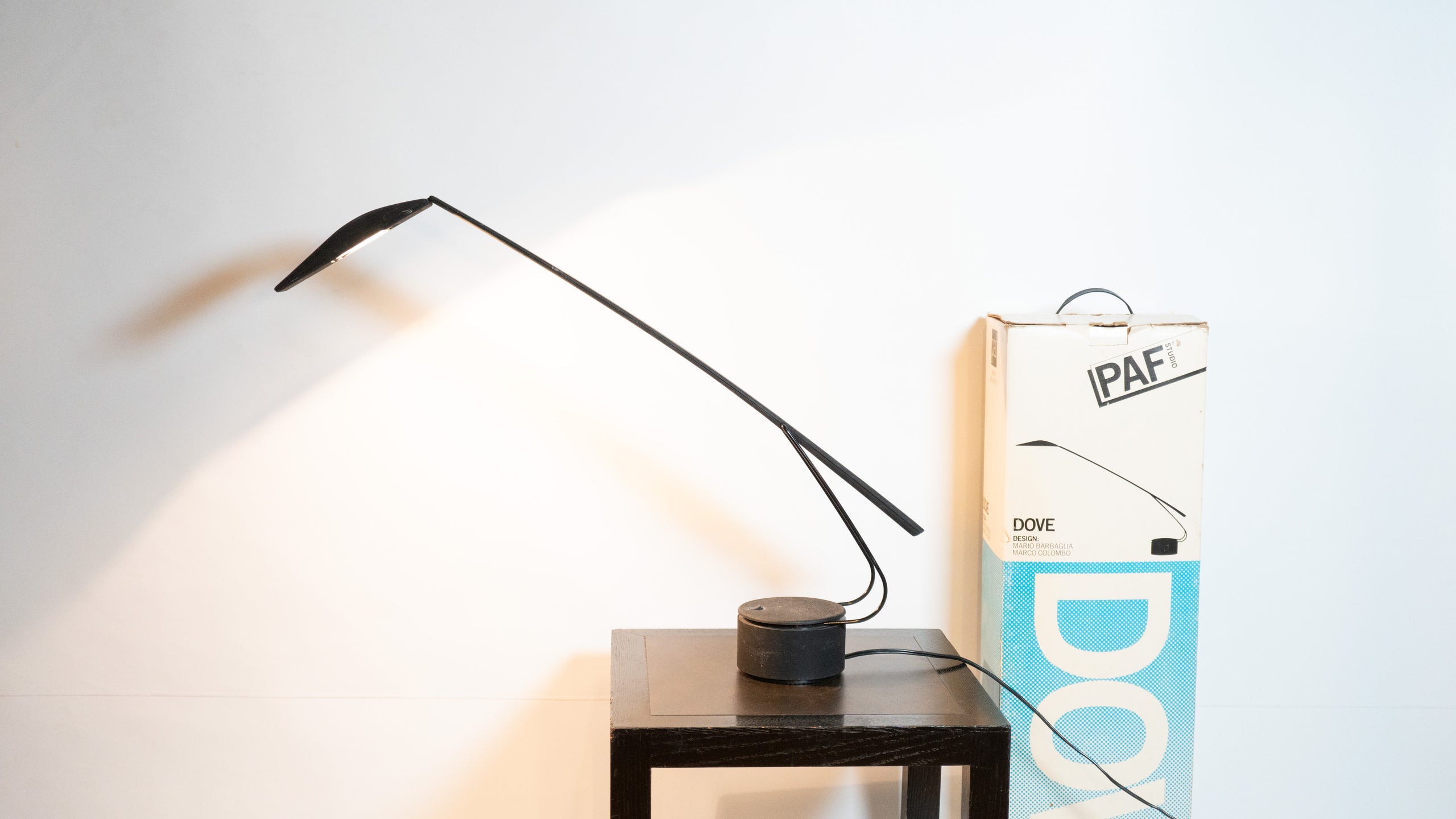 1980s Mario Barbaglia & Marco Colombo for Paf Studio Dove Lamp With Original Box