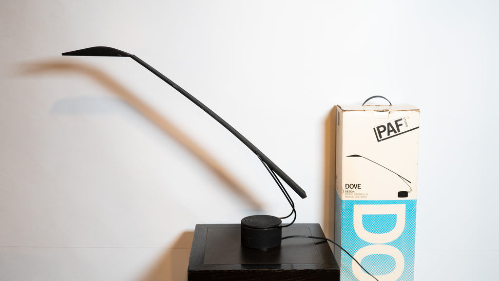 1980s Mario Barbaglia & Marco Colombo for Paf Studio Dove Lamp With Original Box