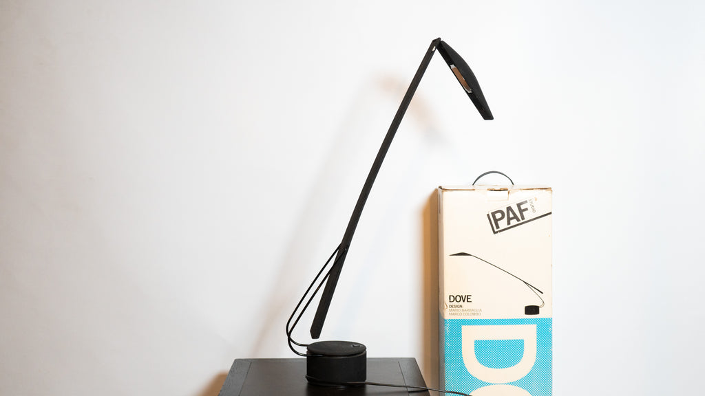 1980s Mario Barbaglia & Marco Colombo for Paf Studio Dove Lamp With Original Box