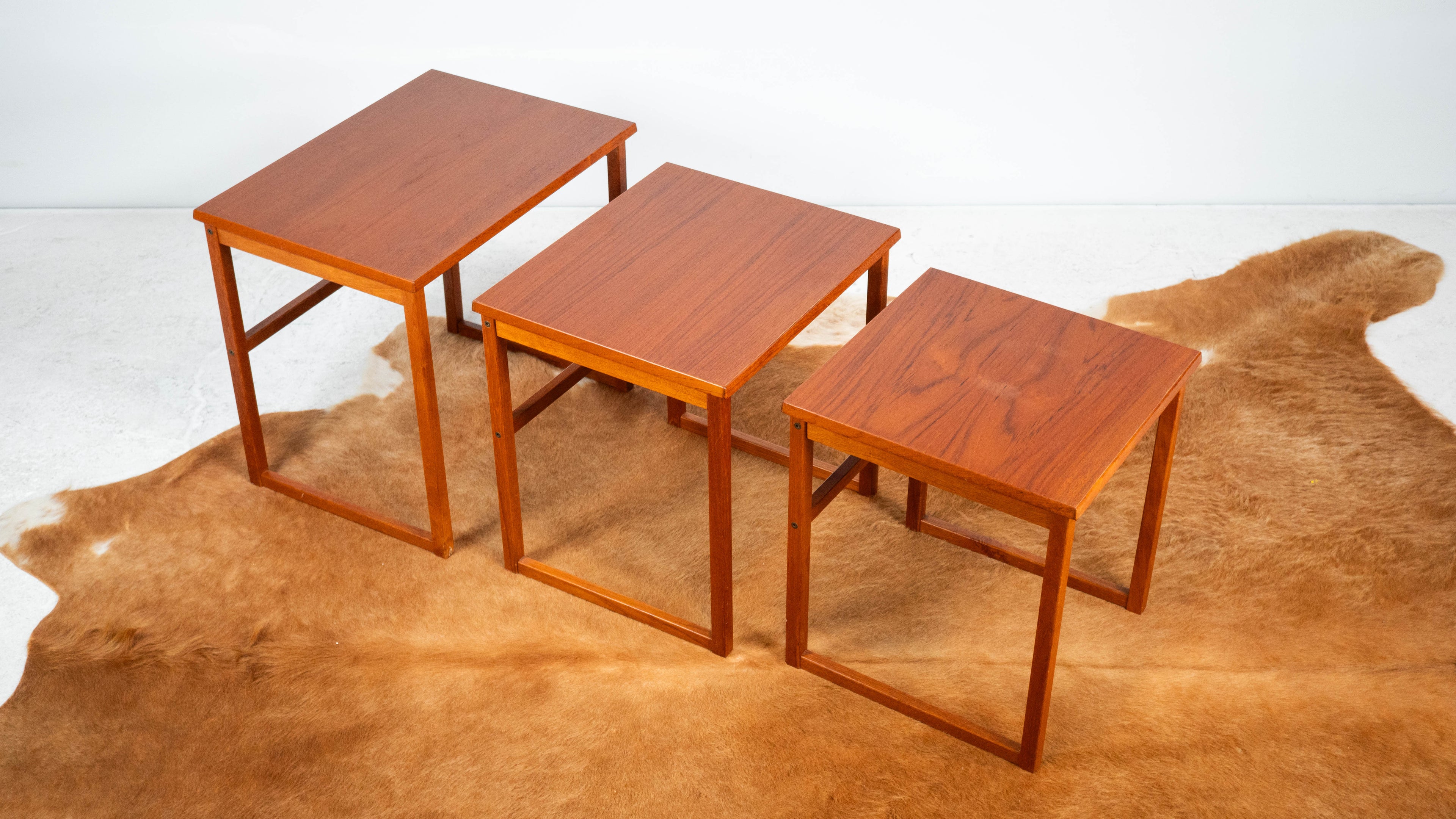 Danish Modern BRDR Furbo Teak Nesting Tables - Set of 3