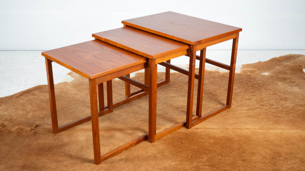 Danish Modern BRDR Furbo Teak Nesting Tables - Set of 3