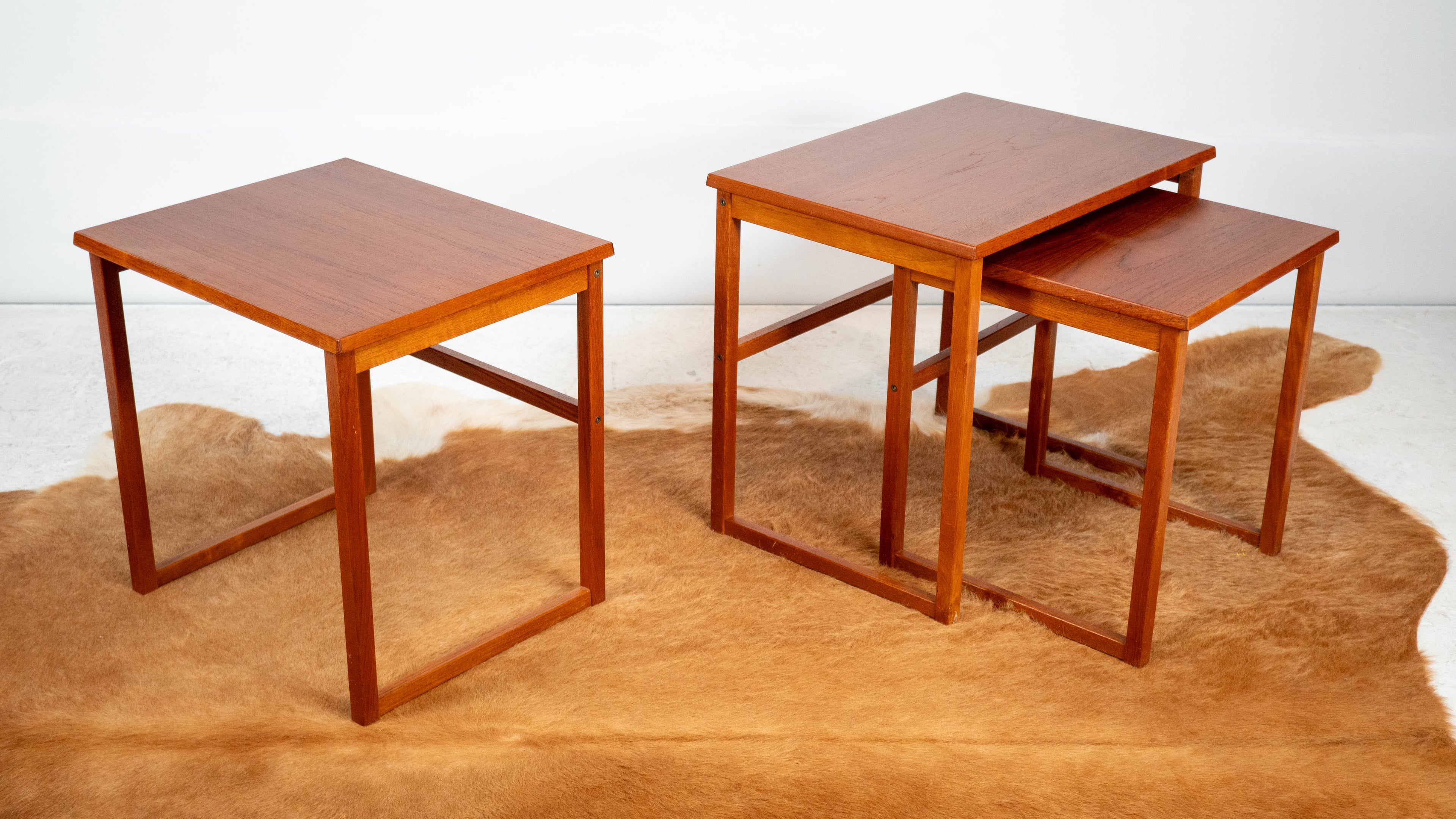 Danish Modern BRDR Furbo Teak Nesting Tables - Set of 3
