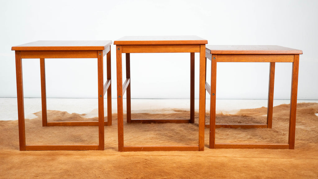 Danish Modern BRDR Furbo Teak Nesting Tables - Set of 3