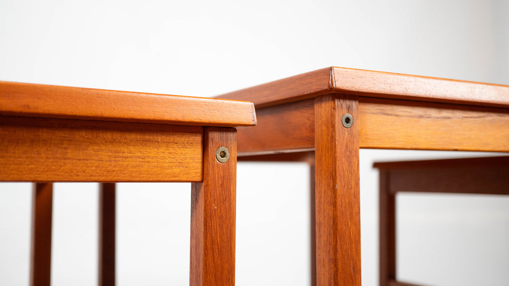 Danish Modern BRDR Furbo Teak Nesting Tables - Set of 3
