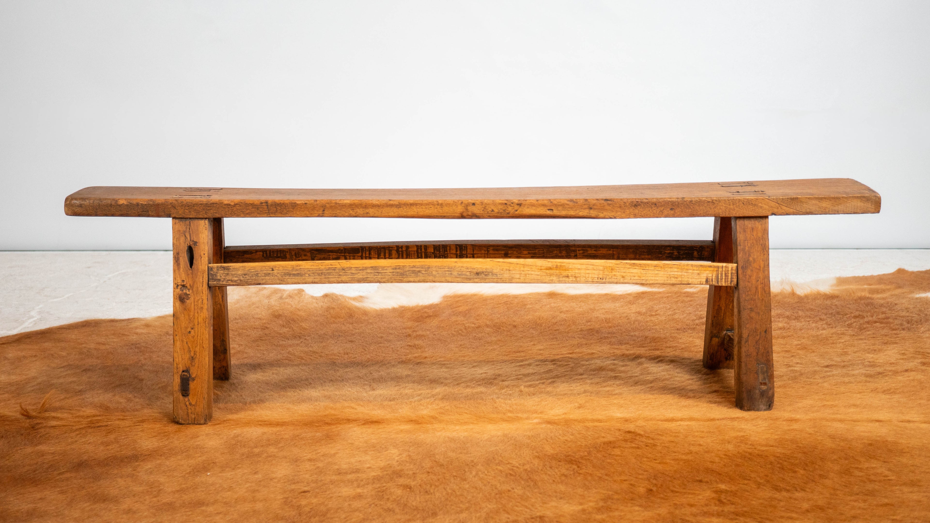 Early 20th Century European Brutalist Wabi Sabi Bench