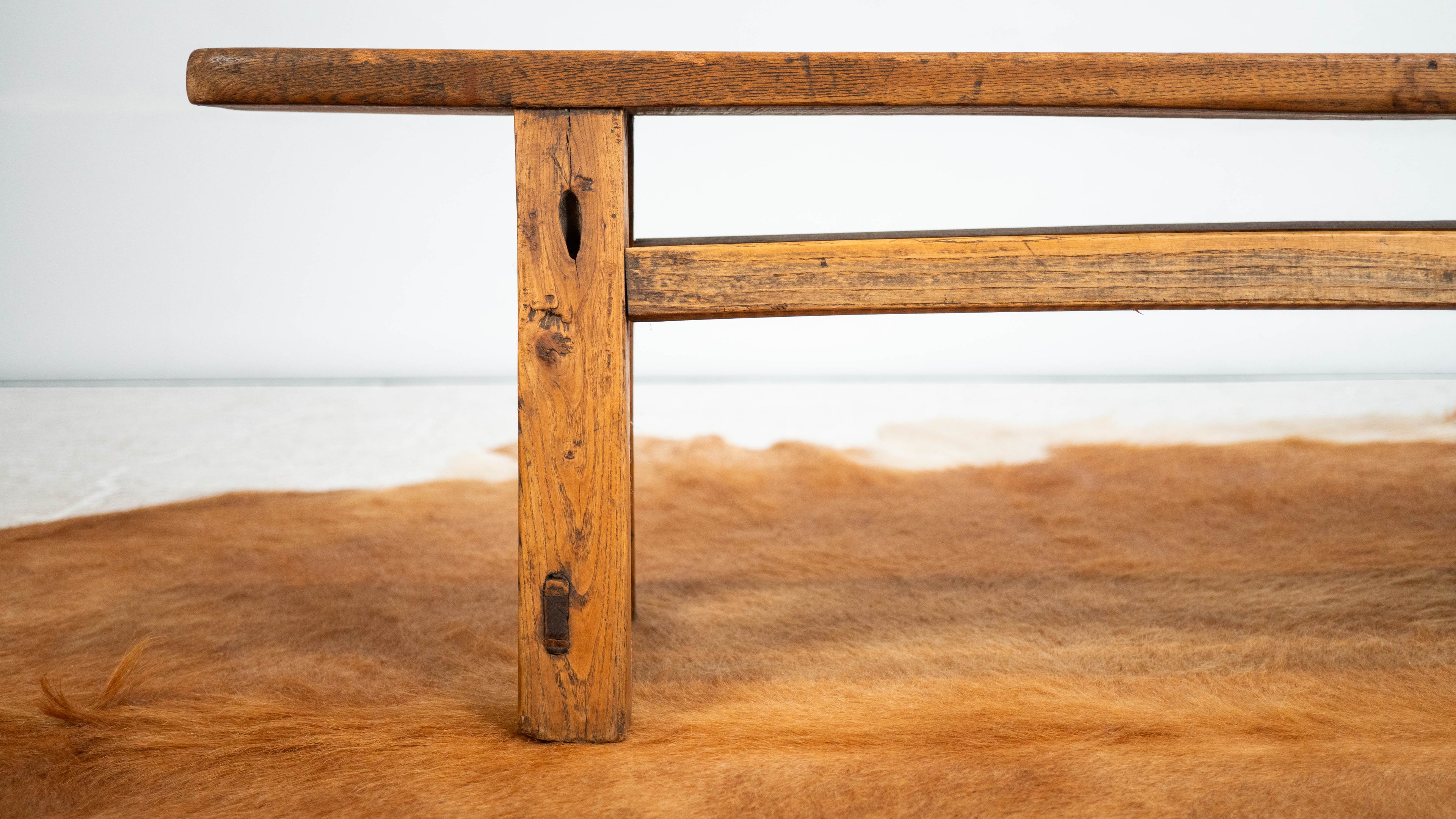 Early 20th Century European Brutalist Wabi Sabi Bench