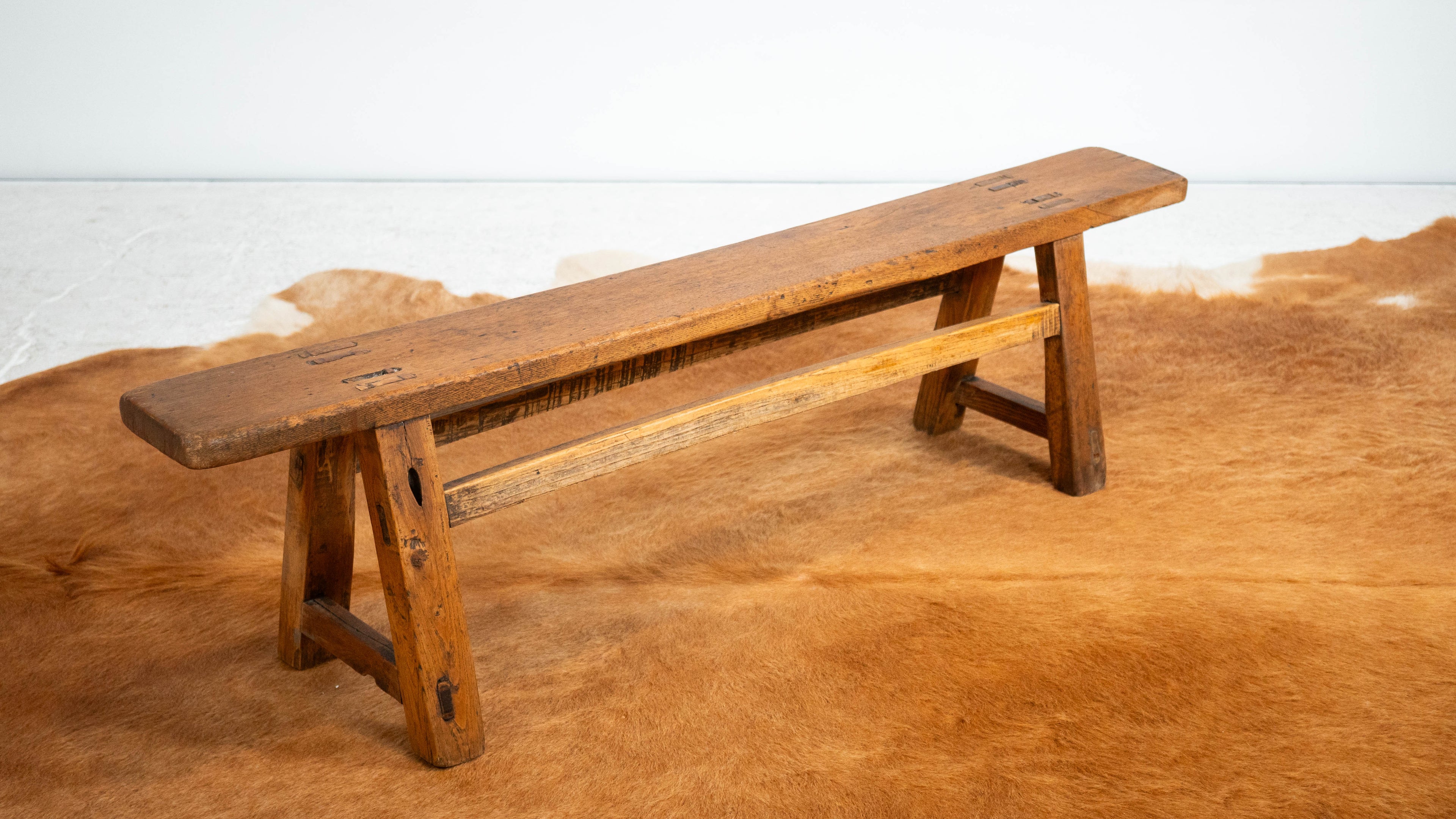 Early 20th Century European Brutalist Wabi Sabi Bench