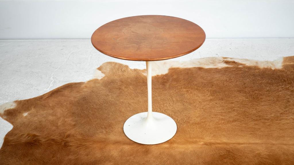 Vintage Knoll International Saarinen Walnut Tulip Side Table