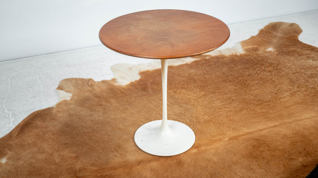 Vintage Knoll International Saarinen Walnut Tulip Side Table