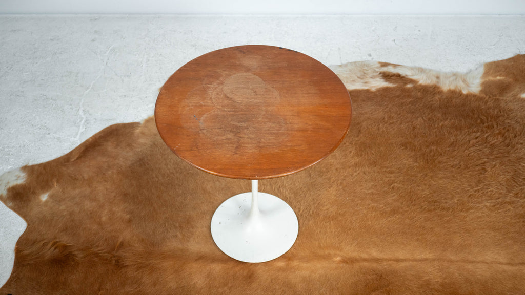Vintage Knoll International Saarinen Walnut Tulip Side Table