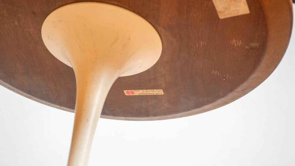 Vintage Knoll International Saarinen Walnut Tulip Side Table