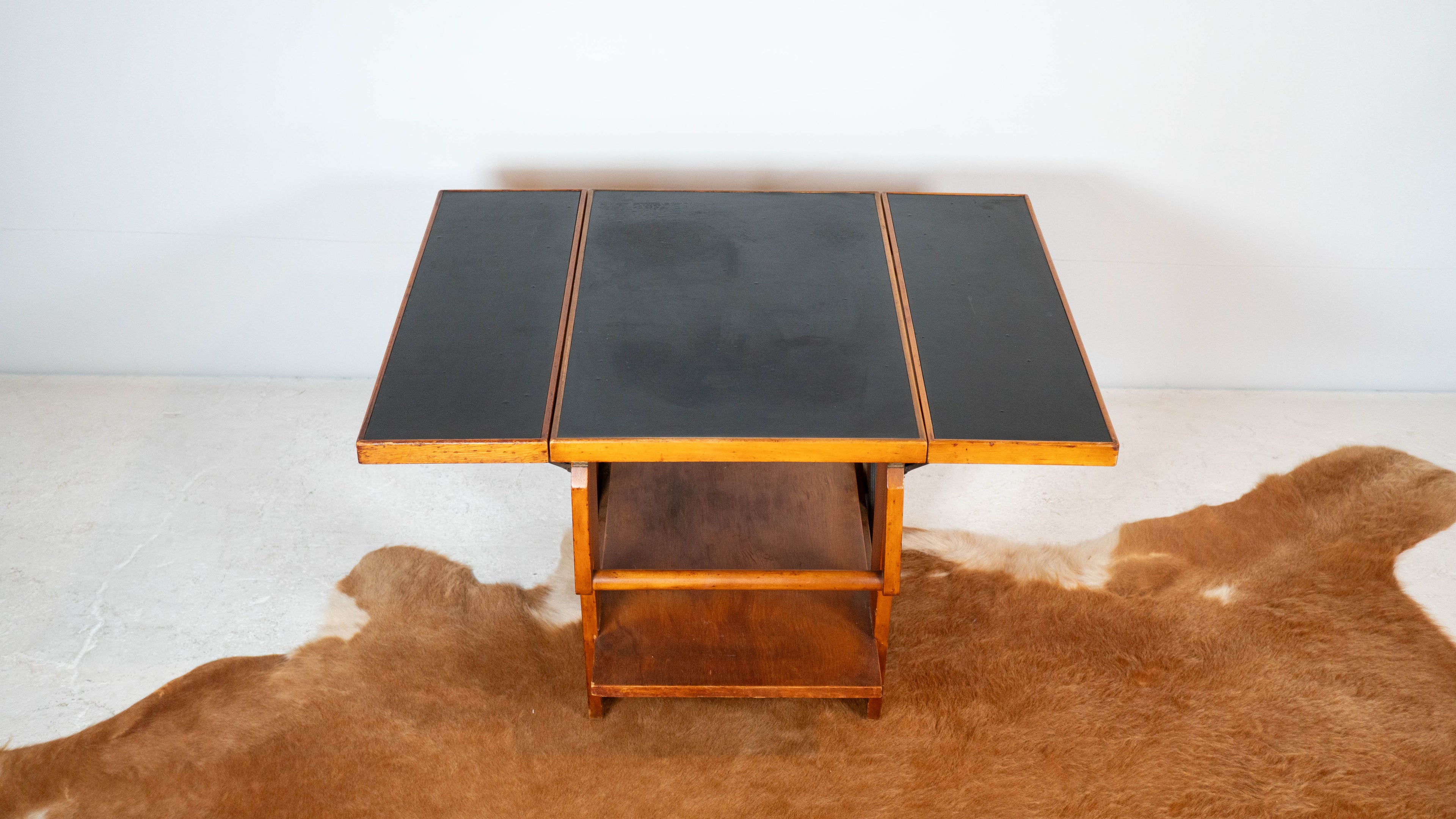 Art Deco Alvar Aalto Style Wooden Bar Cart, c.1950s