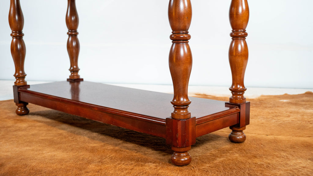 1990s Ralph Lauren Mahagony Twin Drawer Console Table