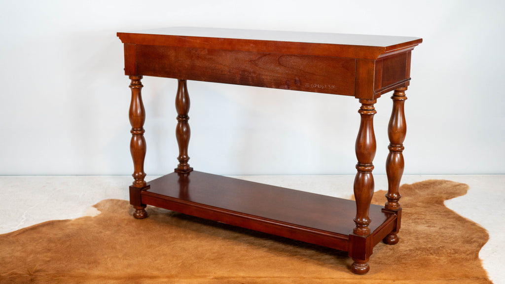 1990s Ralph Lauren Mahagony Twin Drawer Console Table