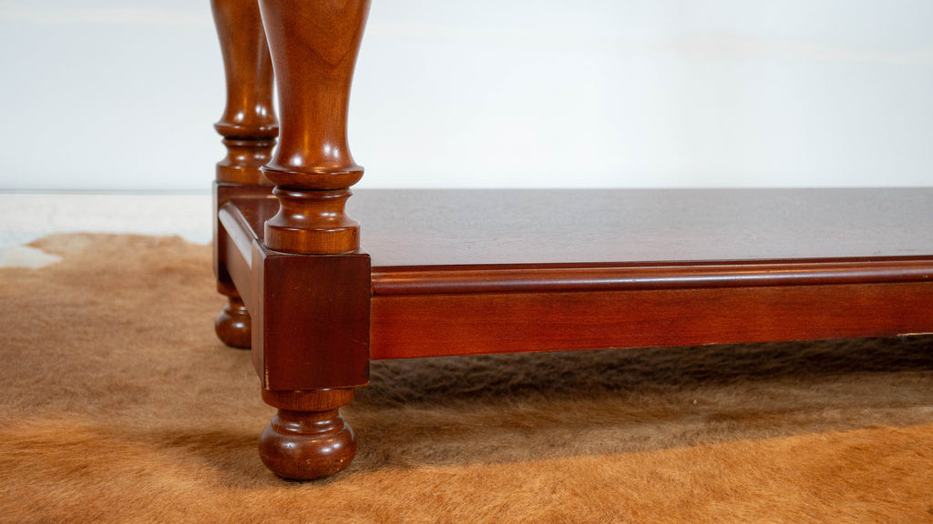 1990s Ralph Lauren Mahagony Twin Drawer Console Table