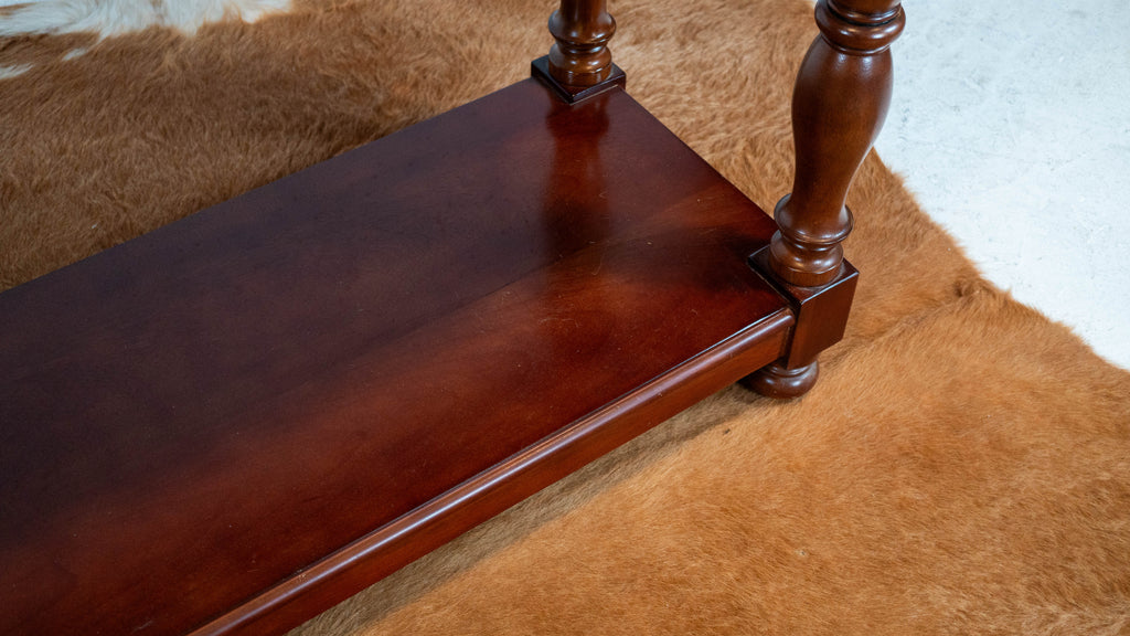 1990s Ralph Lauren Mahagony Twin Drawer Console Table