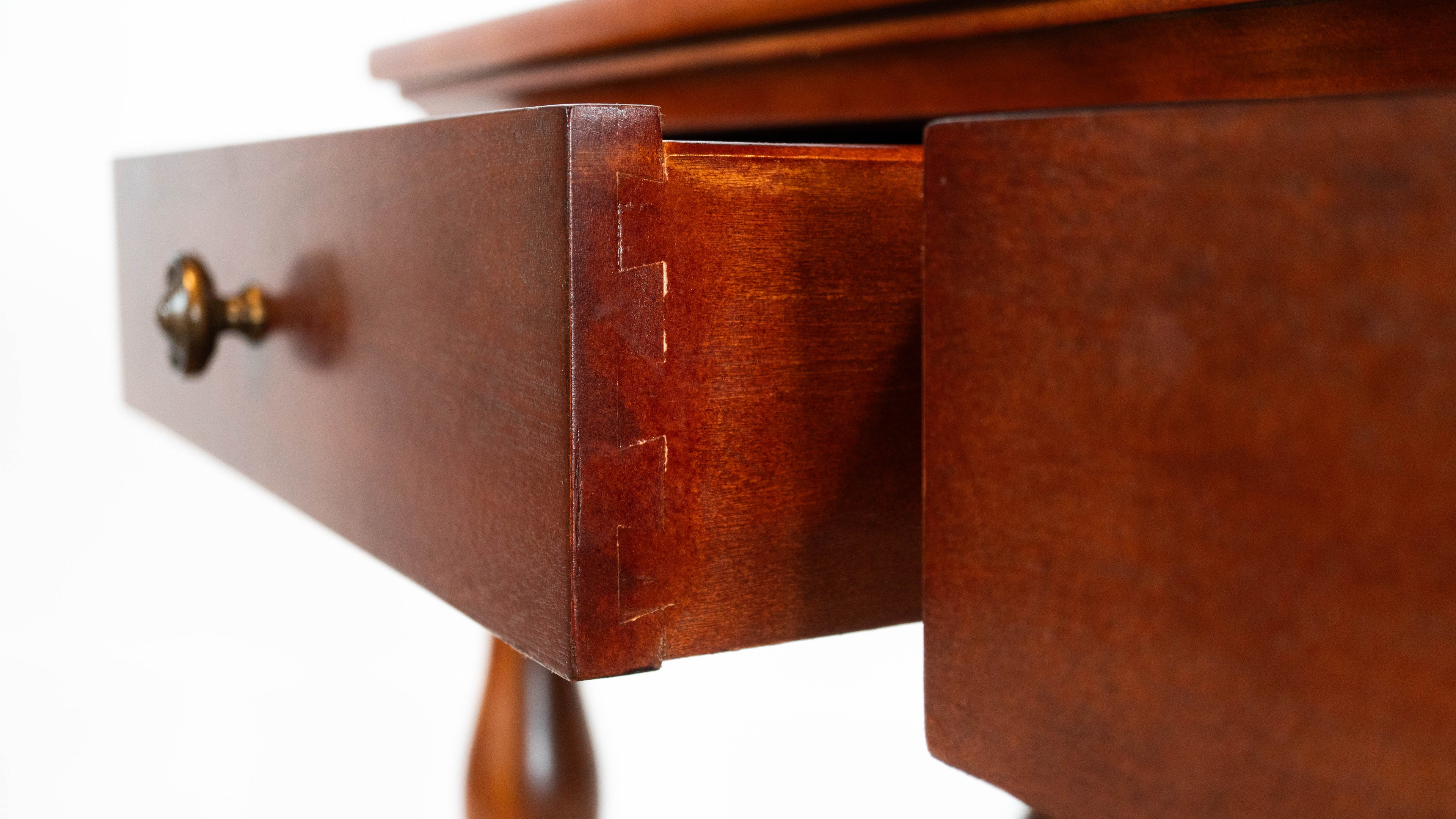 1990s Ralph Lauren Mahagony Twin Drawer Console Table