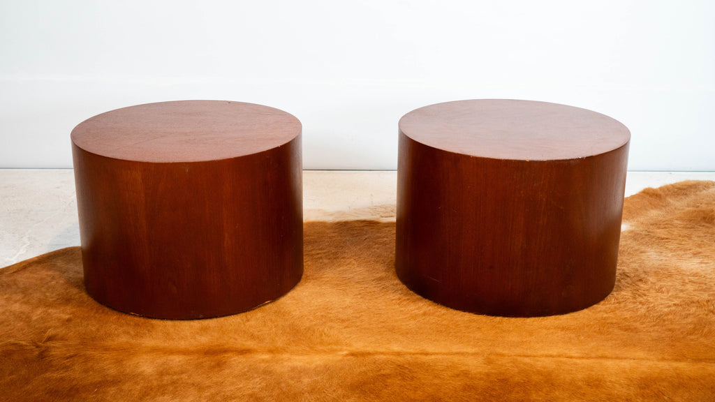 1980s Architectural Supplements for Habitat Carrara Marble Drums - A Pair