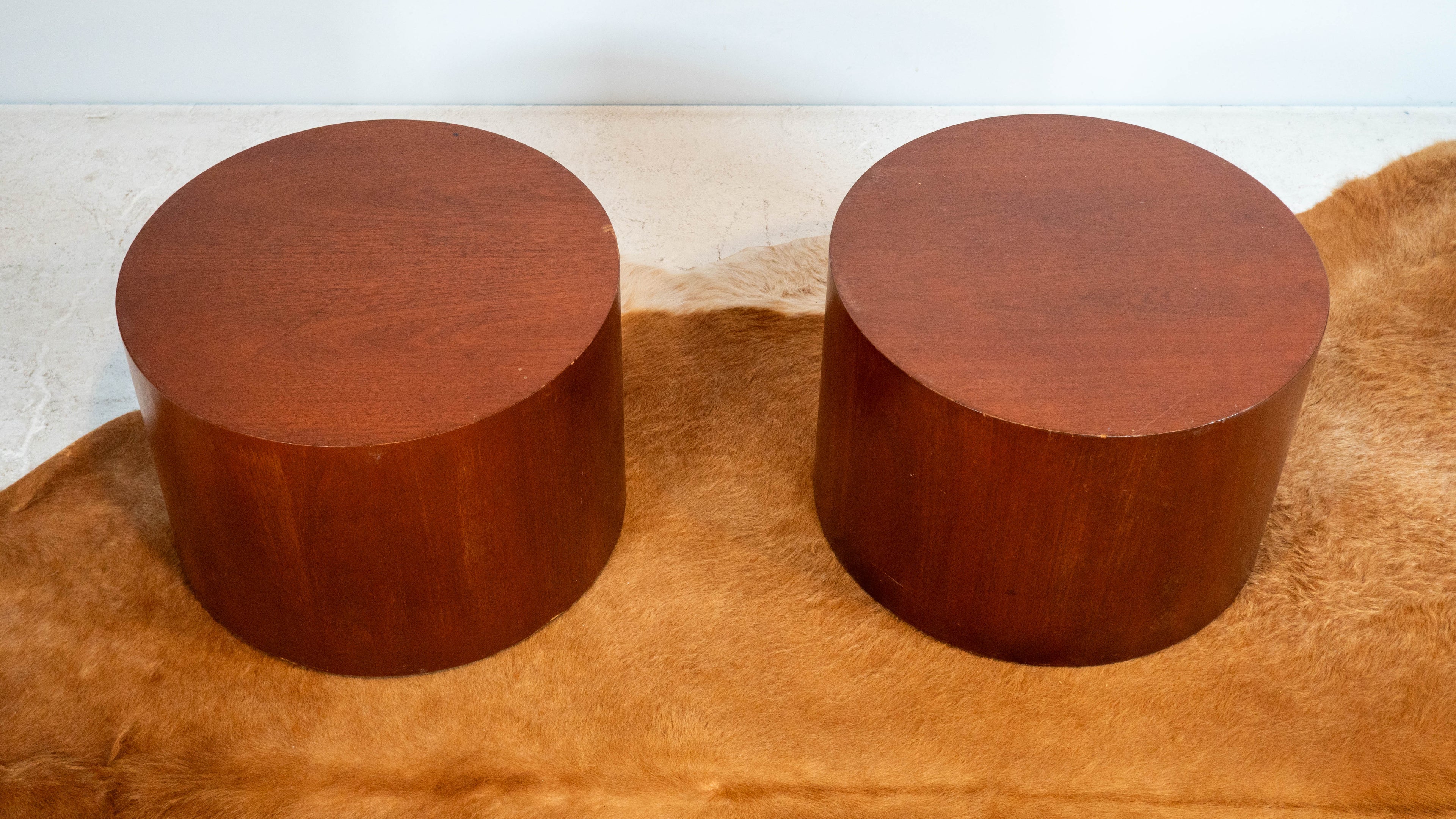 1980s Architectural Supplements for Habitat Carrara Marble Drums - A Pair