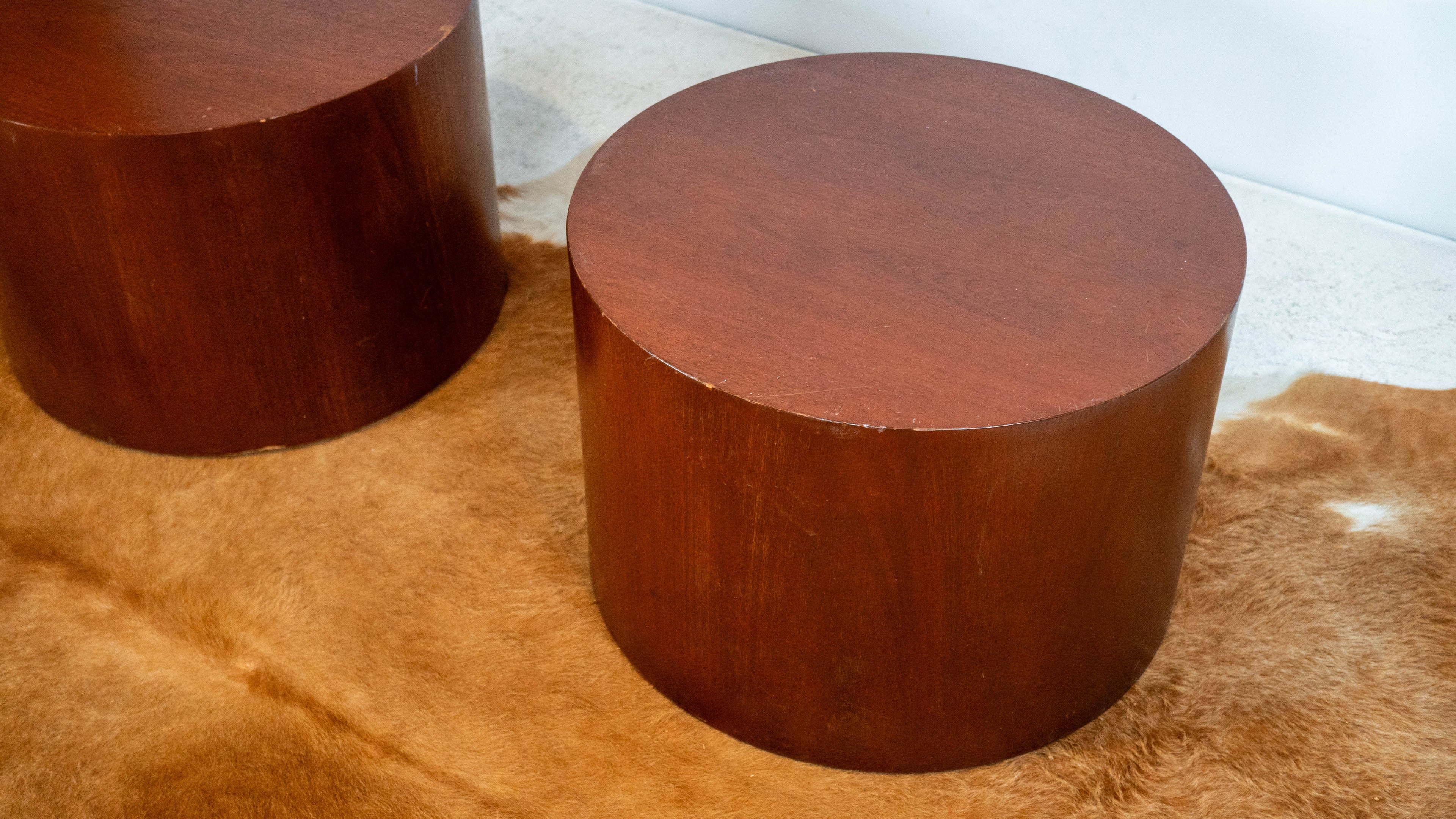 1980s Architectural Supplements for Habitat Carrara Marble Drums - A Pair