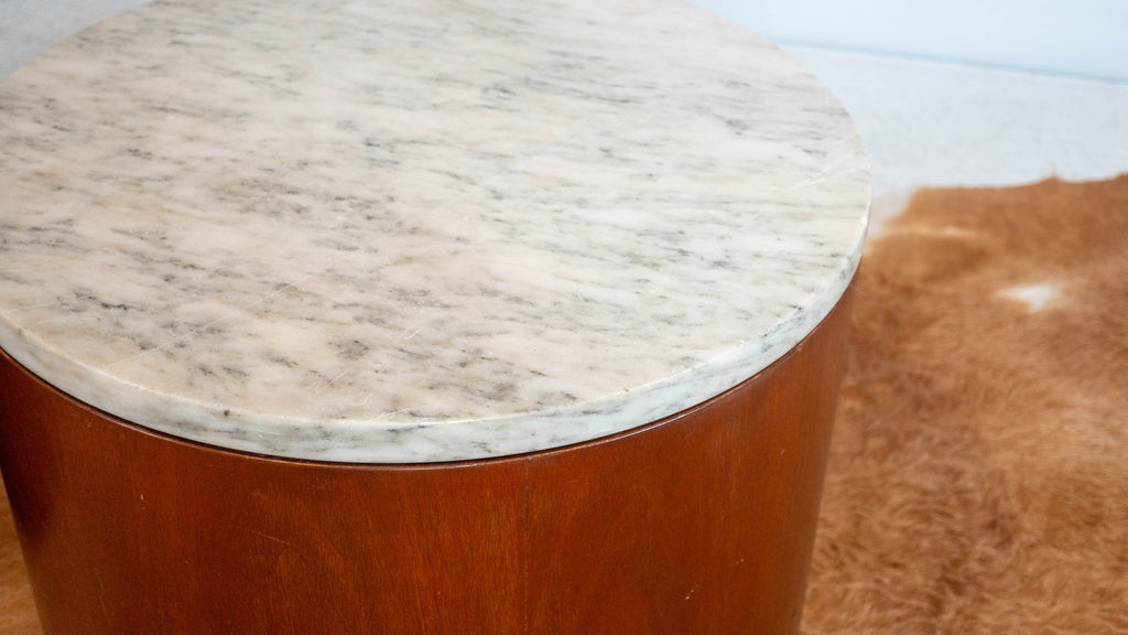 1980s Architectural Supplements for Habitat Carrara Marble Drums - A Pair