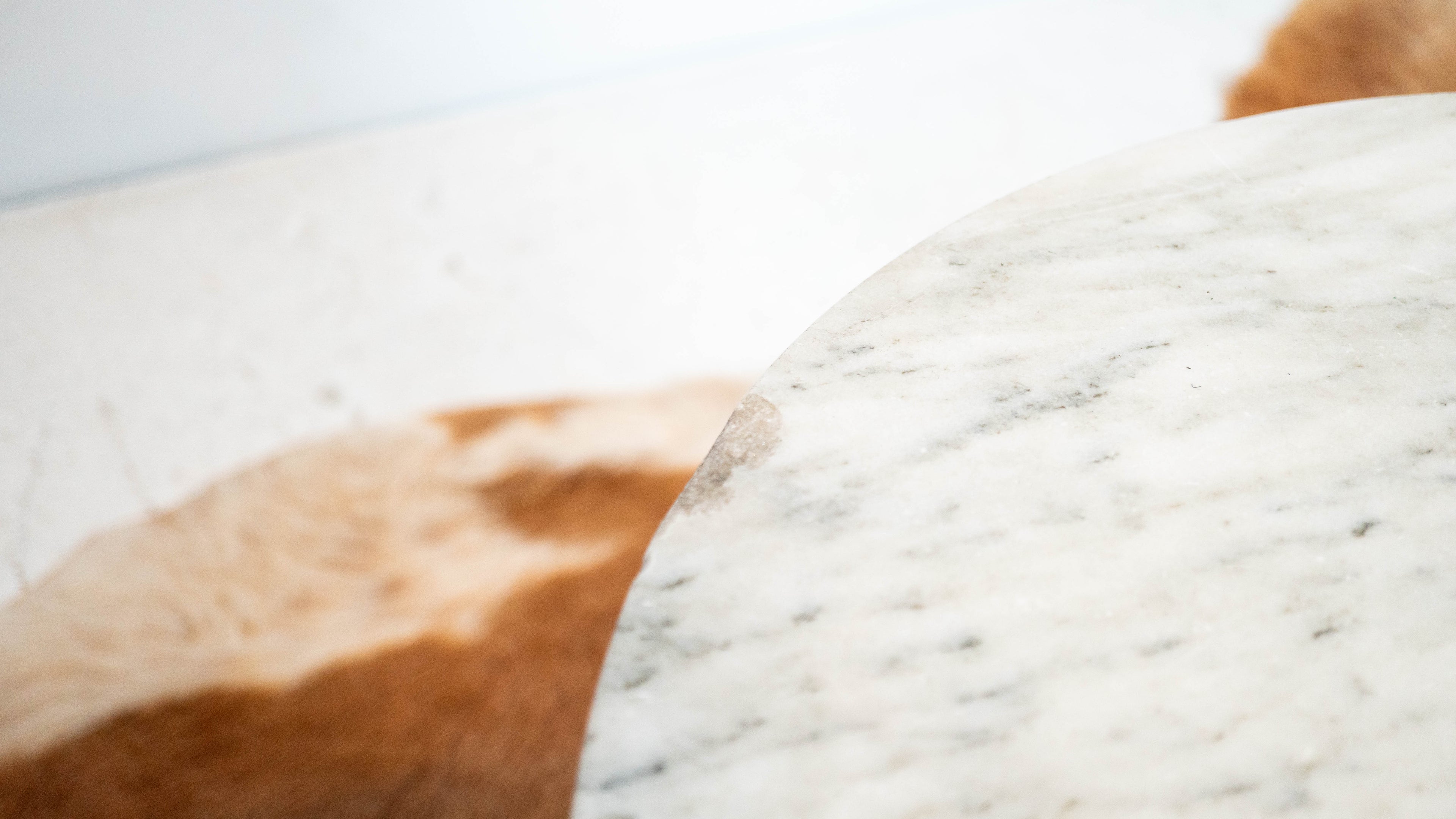 1980s Architectural Supplements for Habitat Carrara Marble Drums - A Pair